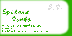 szilard vinko business card